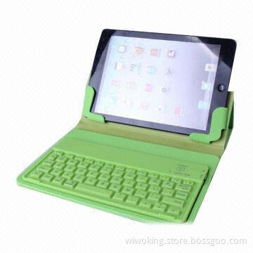 Bluetooth Keyboard Case/Cover for iPad Mini with Natural Rubber Material
